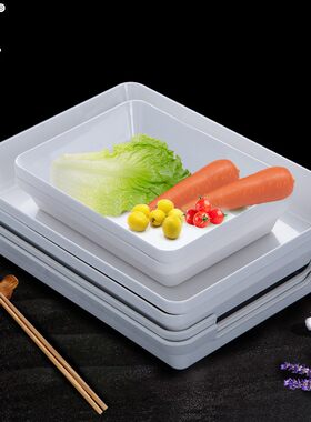 密胺熟食盘子凉菜盘商用卤菜盘份数盆黑色托盘自助餐展示盘