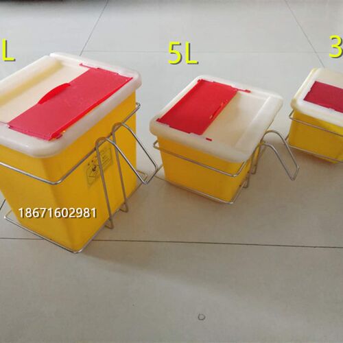 形用不锐钢3L5L10升方形利器盒挂架 1L2L托架 4L6L圆医锈器盒架子