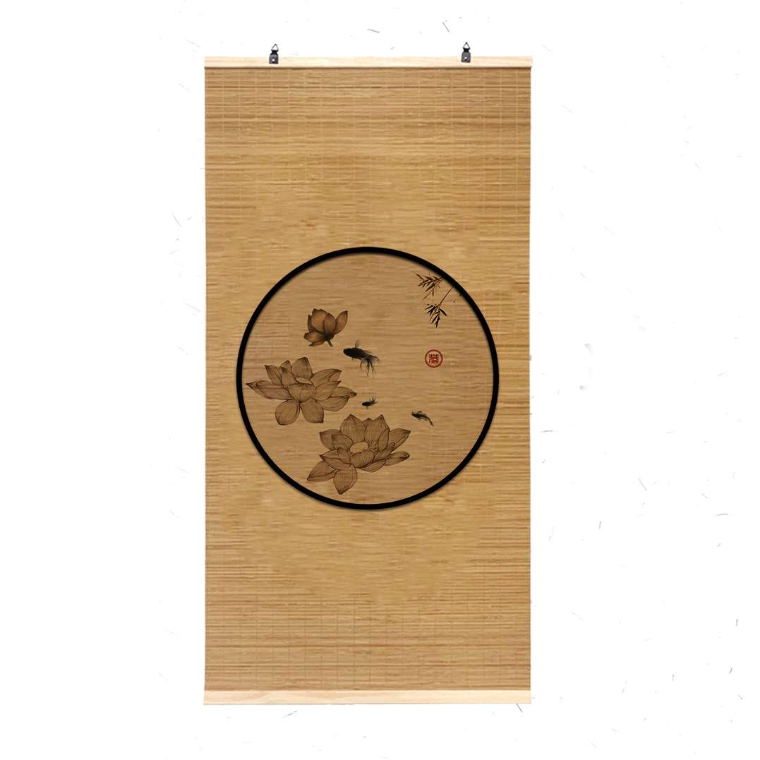 新中式客厅书房联装饰画名家禅意竹席挂画茶室竹挂画新中式风