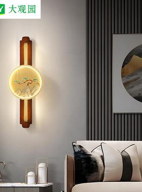 卧室壁灯新中式国风轻奢大气现代简约客厅楼梯过道床头灯具523L