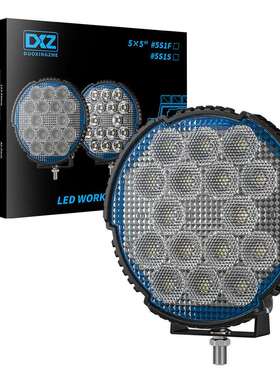 DXZ新品上线5x5''圆形工作灯LED超亮45W泛光越野车射灯工作灯大灯