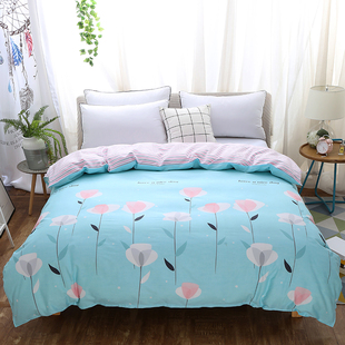 纯棉被套单件150x180x200x230cm双人全棉被罩学生单人1.5m1.8米床