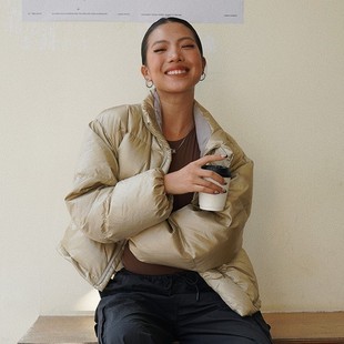 面包服 泡芙羽绒服立领90白鸭绒防泼水女款 SENDAWAY 24AW肯豆短款