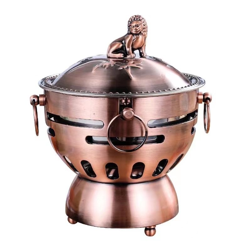 不锈钢酒精炉小火锅一人一锅饭厅商用刷刷锅家用小火锅肥牛刷锅炉