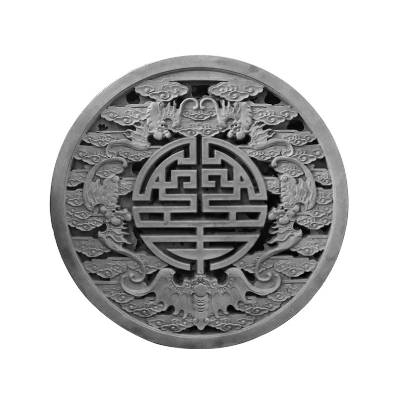 古建砖壁 天下第一福 中式庭院影圆墙浮雕围墙背景挂件 雕形砖雕