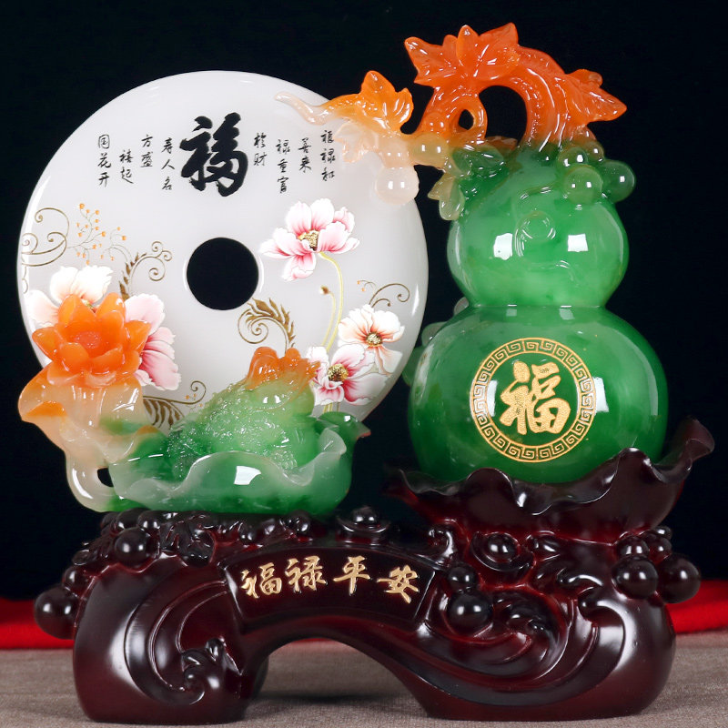 福禄平安招财葫芦摆件新迁新客厅玄关电视柜家里装饰乔中式居礼品