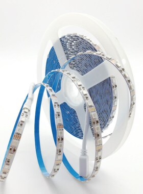 LED2835低压12B七彩灯带RGV软灯条窄版5M粘宽爆闪渐变5毫米自MKTV