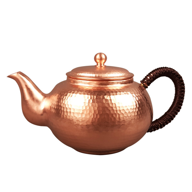 铜茶壶纯手工紫铜茶艺壶加厚泡茶壶沏茶壶功夫茶具黄铜壶