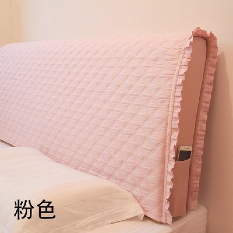 #简约纯色床头套罩纯棉皮床布艺木板床头罩子保护套侧面弹力
