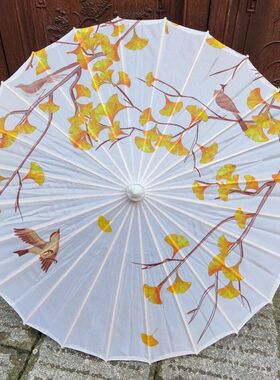 石鼓古风油纸伞绸布印花伞汉服摄影道具伞吊顶装饰伞遮阳伞舞蹈伞