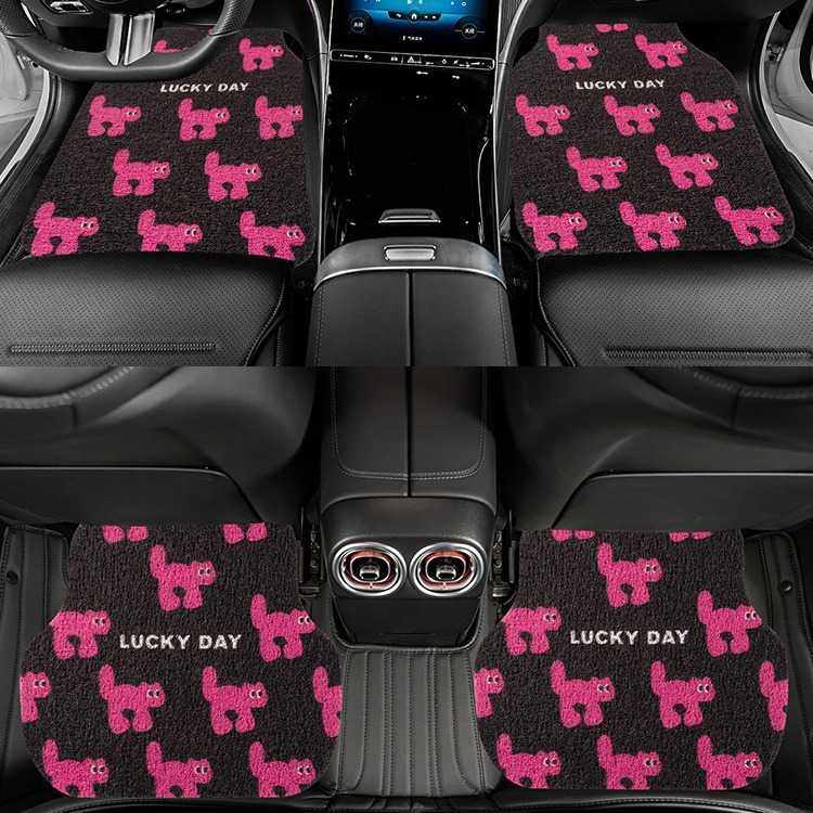 卡通新款丝圈地垫小汽车通用脚垫防滑pvc可水洗脚垫耐磨,汽车用品/电子/清洗/改装,通用脚垫,淘宝优惠券,粉丝福利购,淘宝优惠卷