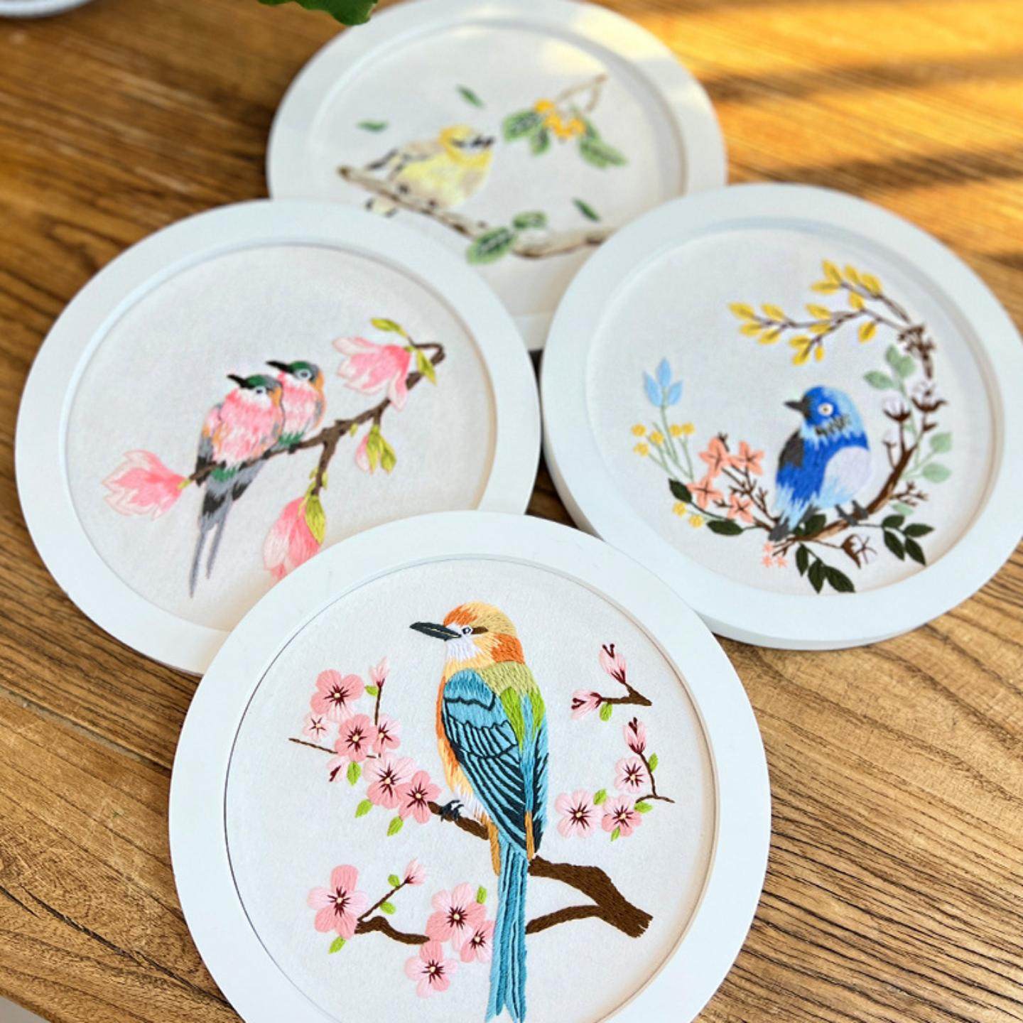 古风花鸟鲁绣DIY材料包