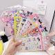 镭射咕卡贴纸卡通三丽鸥库洛米美乐蒂创意咕盘贴可爱手账装 饰贴画