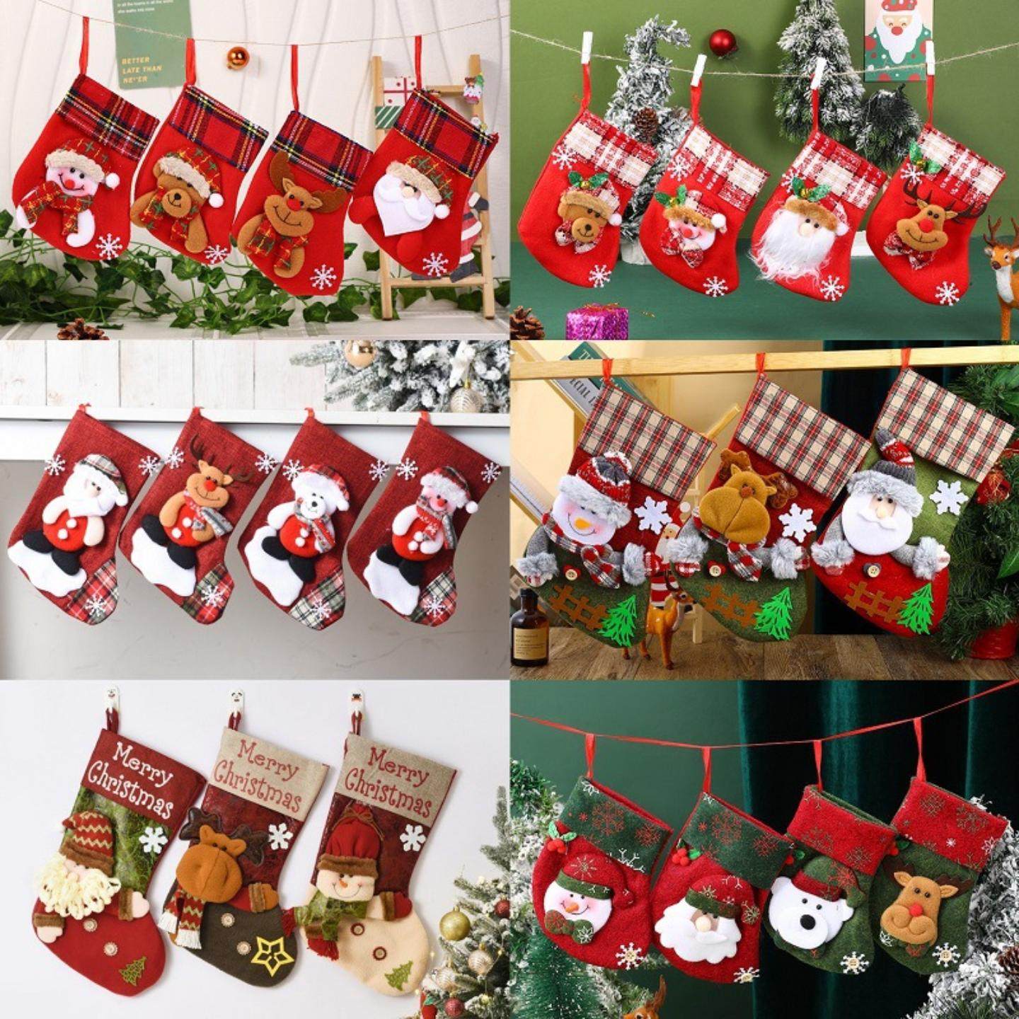 圣诞小袜子礼物袋小号糖果袋装饰品礼品袋圣诞树袜子小挂件圣诞袋