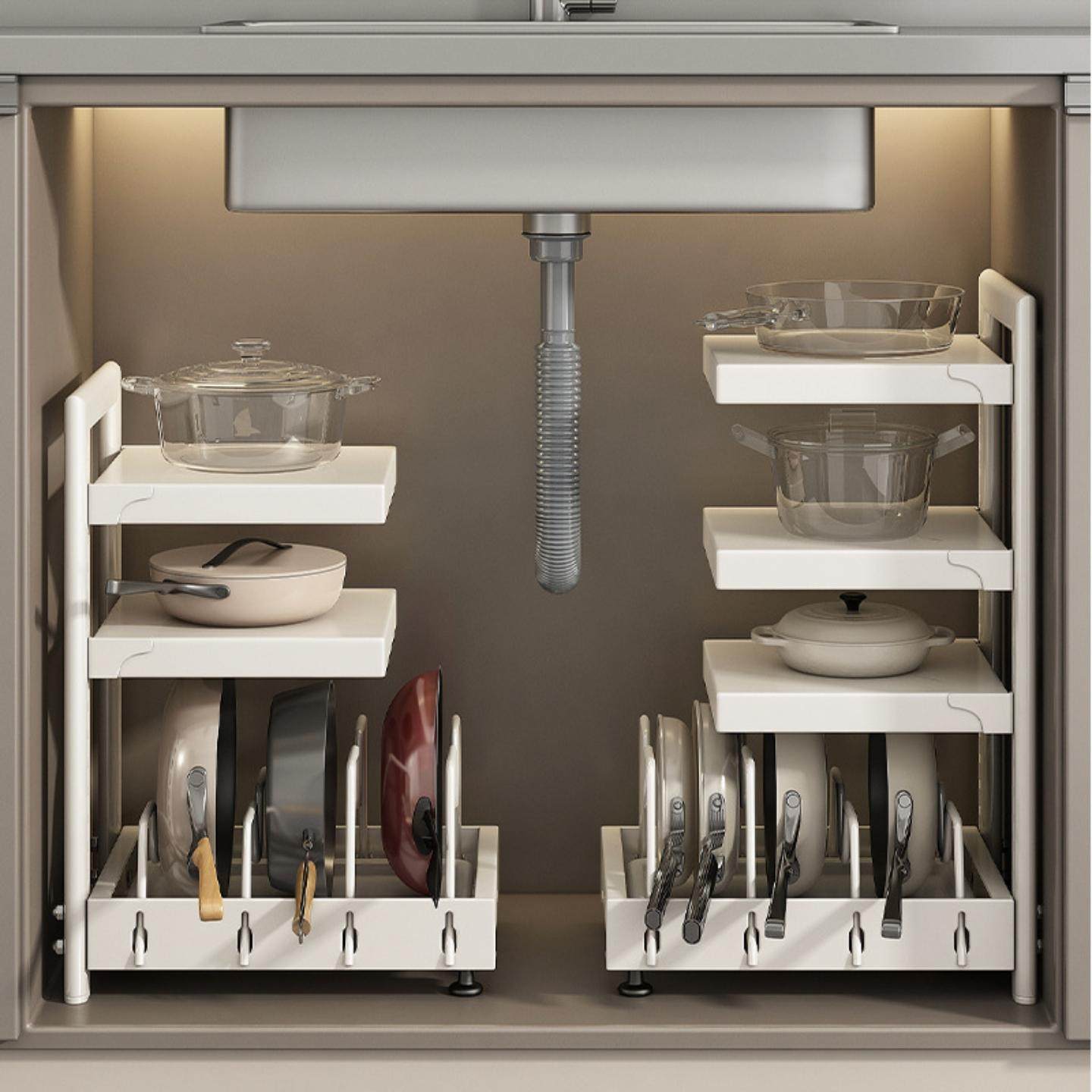 橱柜锅具收纳架锅架厨房置物架家用多功能下水槽下收纳多层架子,厨房/烹饪用具,水槽置物架,淘宝优惠券,粉丝福利购,淘宝优惠卷