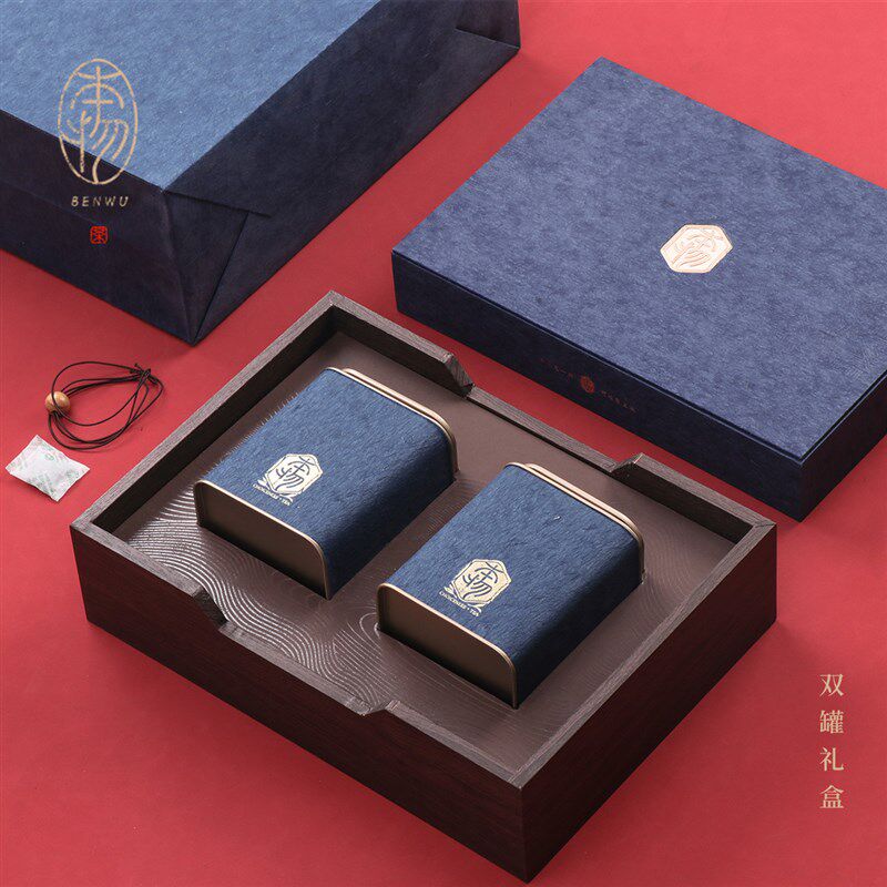 高档春茶茶叶礼盒半斤装方罐红茶绿茶毛尖龙井碧螺春茶叶盒空盒
