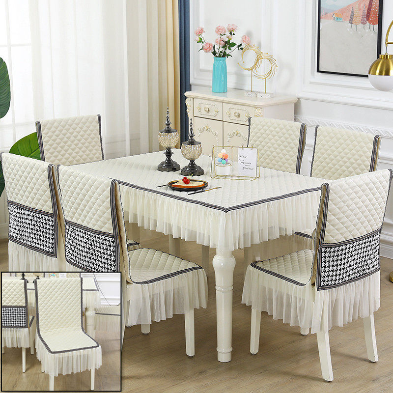 防滑餐桌椅子套罩2022新款坐垫一体通用连体凳子桌布椅套椅垫套装