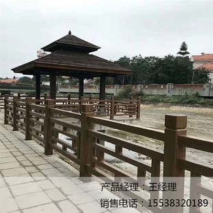 仿木纹中式护栏杆预制模具板河堤阳台混凝土围栏仿木水泥护栏模具