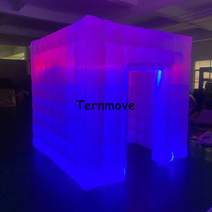 inflatable photo booth tent 充气发光照相亭彩色水立方小帐篷