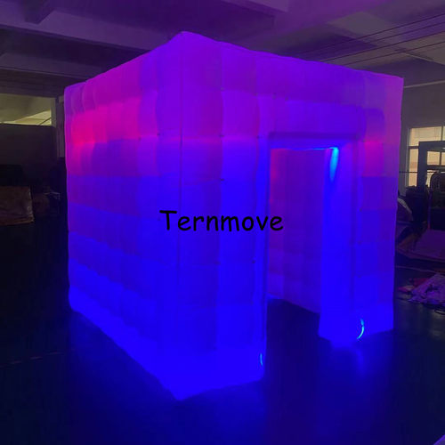 inflatable photo booth tent 充气发光照相亭彩色水立方小帐篷
