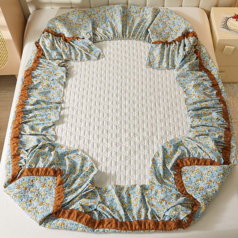 韩版床笠带裙边二合一夹棉床裙单件四季通用床垫保护罩席梦思床套