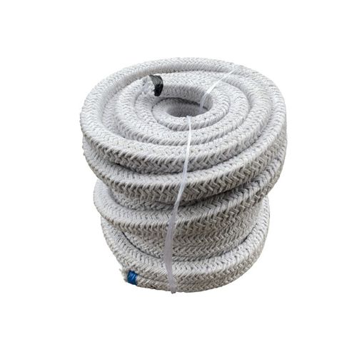 陶瓷纤维盘根耐高温烘烤炉门密封棉条防火硅酸铝耐火绳含钢丝填料