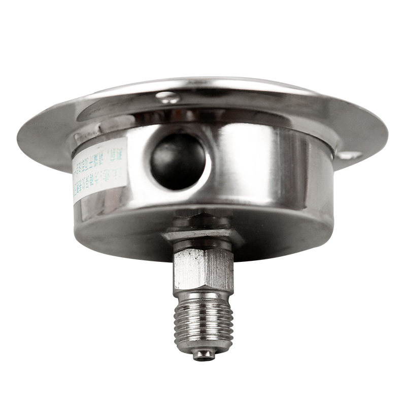 全不锈钢耐震压力表YN60BFZT轴向带边耐震压力表0-0.6/1/1.6Mpa