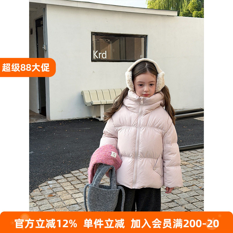 BEIFU贝芙韩国童装 儿童云朵泡芙加厚保暖防寒面包羽绒服女童外套