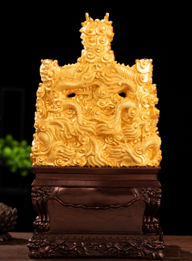 12寸财神爷佛像招财摆件16寸九龙椅财神像供奉神像聚宝盆店铺开业