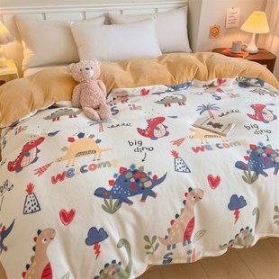 冬季 加厚牛奶珊瑚绒被套单件200x230双面法兰加绒单人被罩150x200