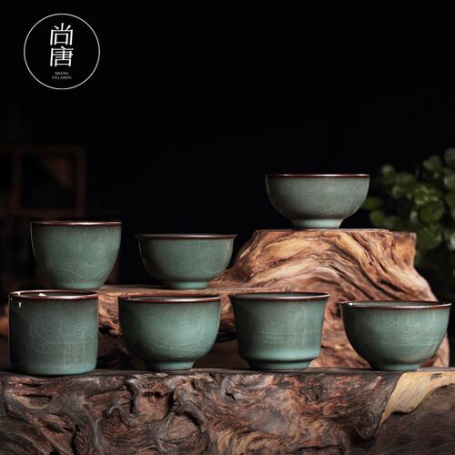 尚唐铁胎功夫茶杯冰裂纹复古品茗杯大号手工主人杯单杯子陶瓷茶盏