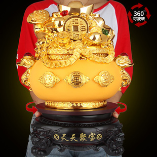 聚宝盆金元宝摆件开业乔迁天天招财进宝工艺礼品客厅装饰吉祥物