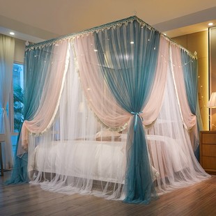 2021年新款 双层落地蚊帐家用支架固定公主风加密加厚1.5m1.8m米床