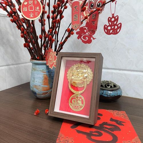 福字挂画入户门玄关画客厅装饰画中式装饰品挂件麒麟貔貅相框摆台
