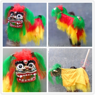 手狮/手拿金粉小狮子/手持举狮子舞龙舞狮子幼稚园儿童表演道具