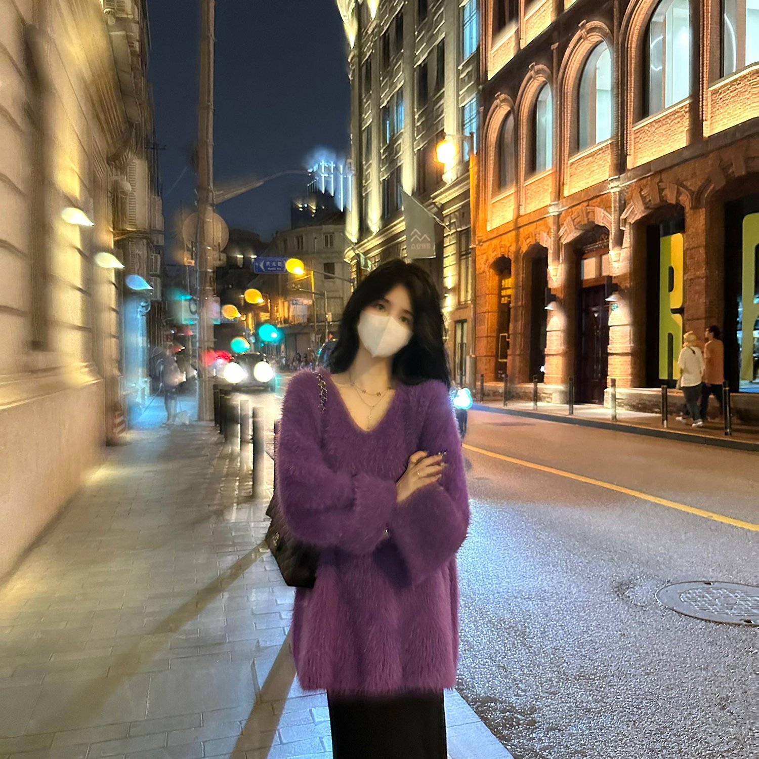 宽松慵懒毛衣女仿水貂绒软糯韩版百搭长袖纯色套头温柔风针织上衣