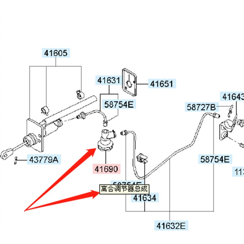 适于用现代悦动 i30离合器节泵调总器悦动离合器总泵调节器调节阀