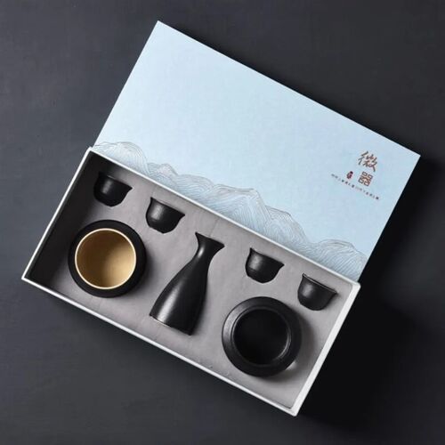 温酒器老式家用带烛台热酒壶烫酒壶热酒壶温酒高档礼盒套组三两