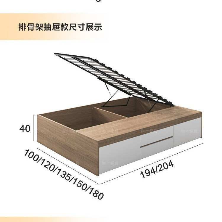 榻榻米床组合无床头单人双人高箱收纳储物床多功能抽屉床箱体