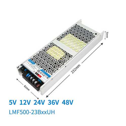 金升阳500W半灌胶LMF500-23B12UH/12v24v5v48v无风扇开关电源PFC