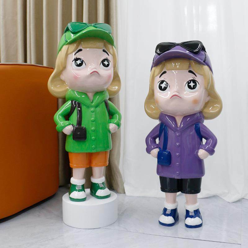 客厅手绘小女孩沙发电视柜样板房商铺落地大摆件存钱罐装饰品,玩具/童车/益智/积木/模型,毛绒/玩偶/公仔/布艺类玩具,淘宝优惠券,粉丝福利购,淘宝优惠卷