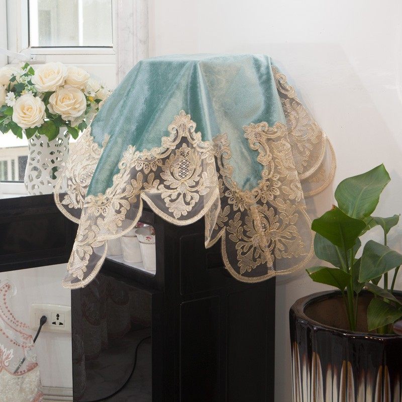 布艺饮水机套蕾丝防尘罩饮水机罩茶吧机罩厨房电器咖啡机防尘盖巾