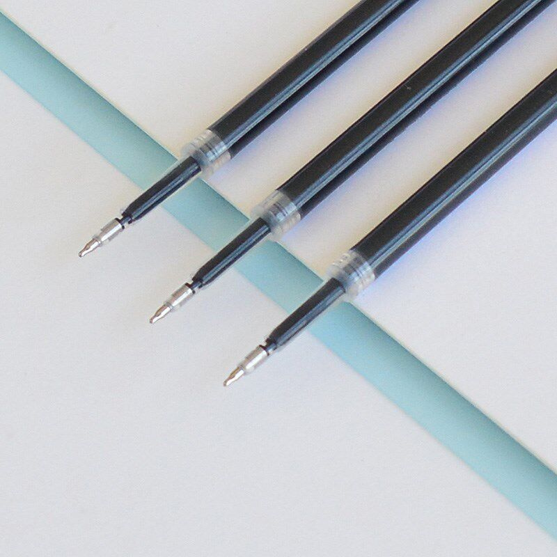 Lex/乐炫中性笔芯按动式黑色0.5学生ST尖锥笔头刷题笔专用笔替芯