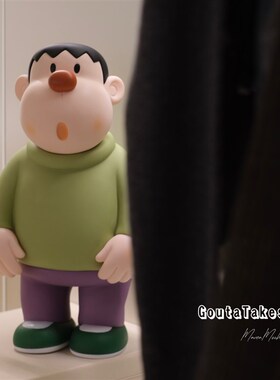 出口复古怀旧卡通机器猫胖虎可爱公仔模型手办装饰家居摆件