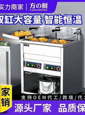 立式电热20升20LF-2可后翻大容量智能电炸炉双缸炸鸡/鸡翅油条