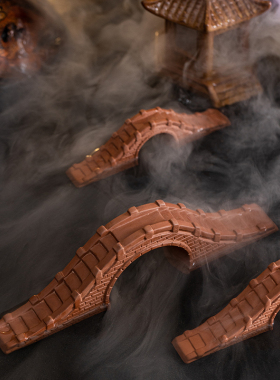 陶瓷拱桥小桥仿真古建筑桥创意摆件微景观水族箱假山鱼缸造景布景