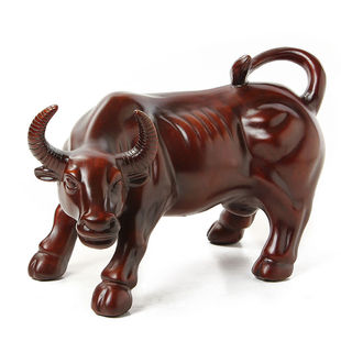 牛招财摆件树脂工艺品新房办公室桌酒吧台面博古架装饰炒股吉祥物