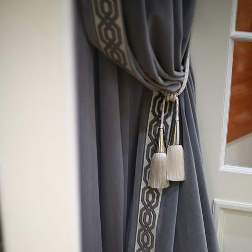 喇叭形金属窗帘绑带 简约现代挂球挂钩绑绳子装饰品客厅卧室配件