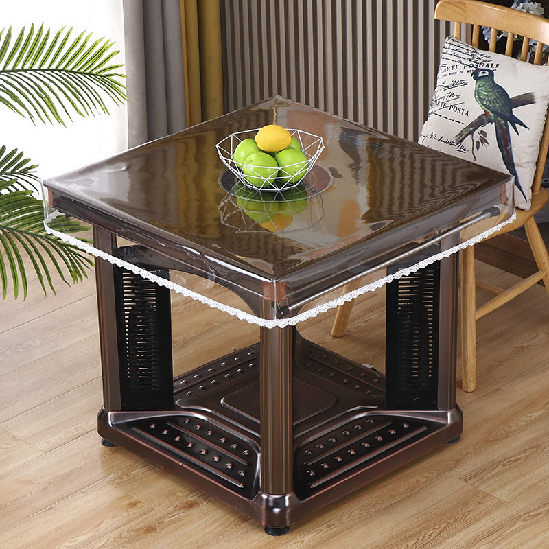 透明胶垫pvc桌布烤火罩水晶板防水防油烤火被电暖桌皮套电炉罩套,居家布艺,微波炉罩,淘宝优惠券,粉丝福利购,淘宝优惠卷