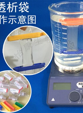 促销透析袋14000分子量MD44直径22mm截留14kd透析膜纯化蛋白实验